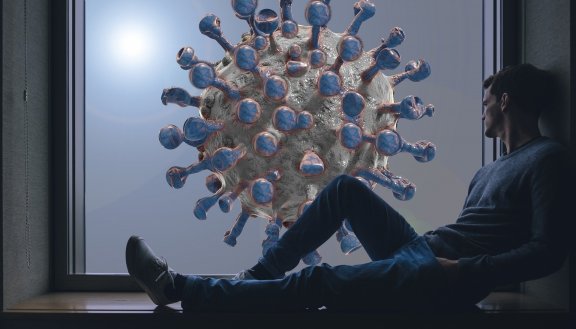 Obrázek viru korony – parkování knih v McParkingu navzdory pandemii