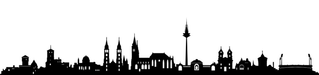 Stadtsilhouette von Nürnberg