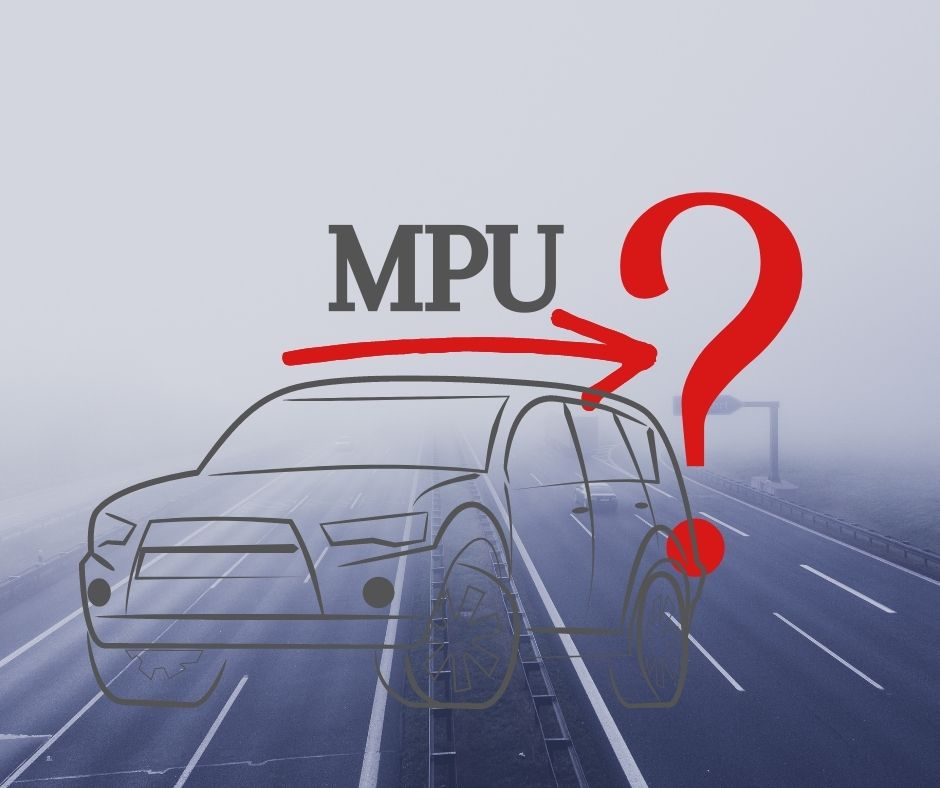 Skizze eines Autos und MPU
