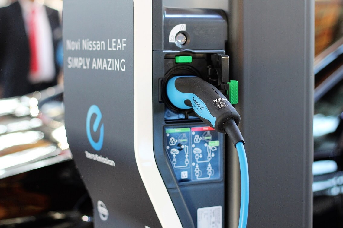 Charging point for e-cars close up