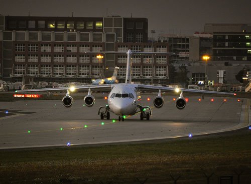 Flughafen Frankfurt - Jet bereit zum Abflug