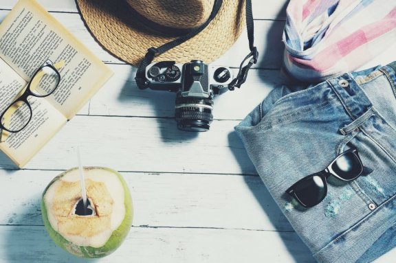 Travel utensils on a table