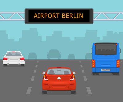 Fahrt mit dem eigenen PKW zum Flughafen