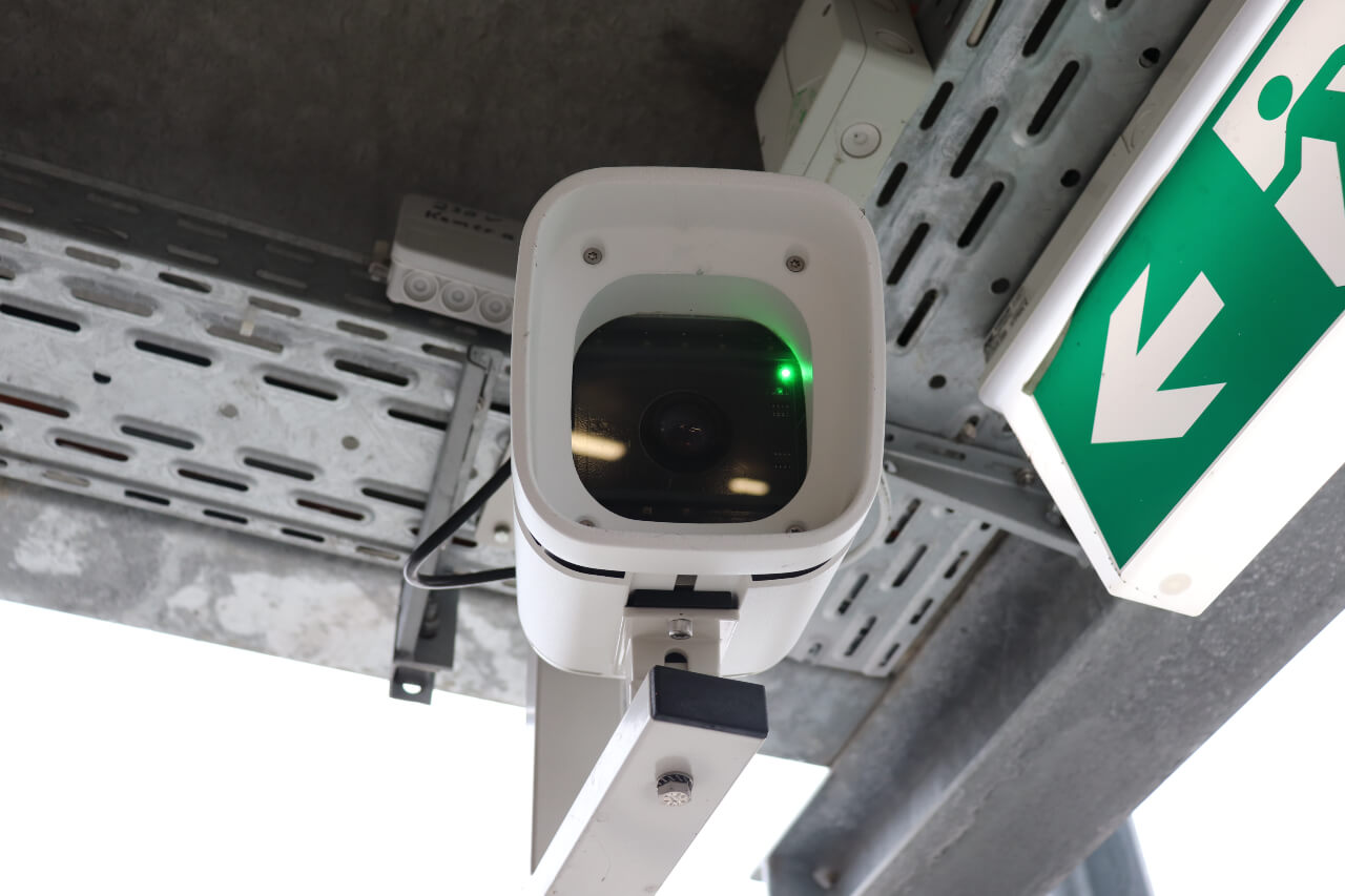 McParking surveillance camera in the exit