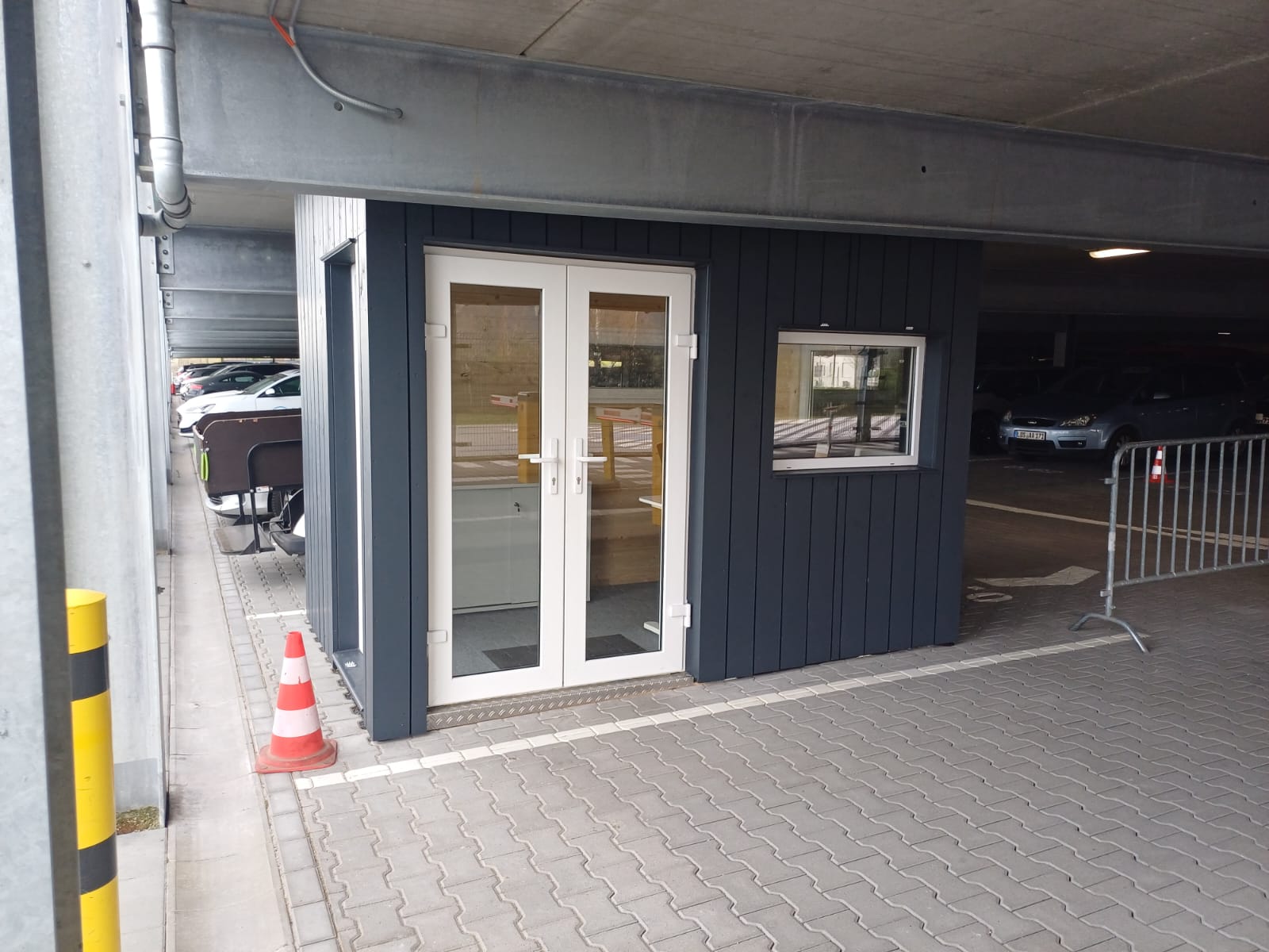 The new service point at the entrance to the McParking car park