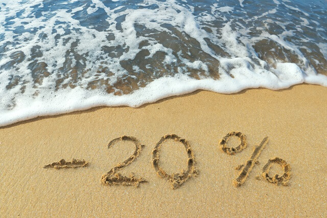 -20% carved into the sandy ground on the beach