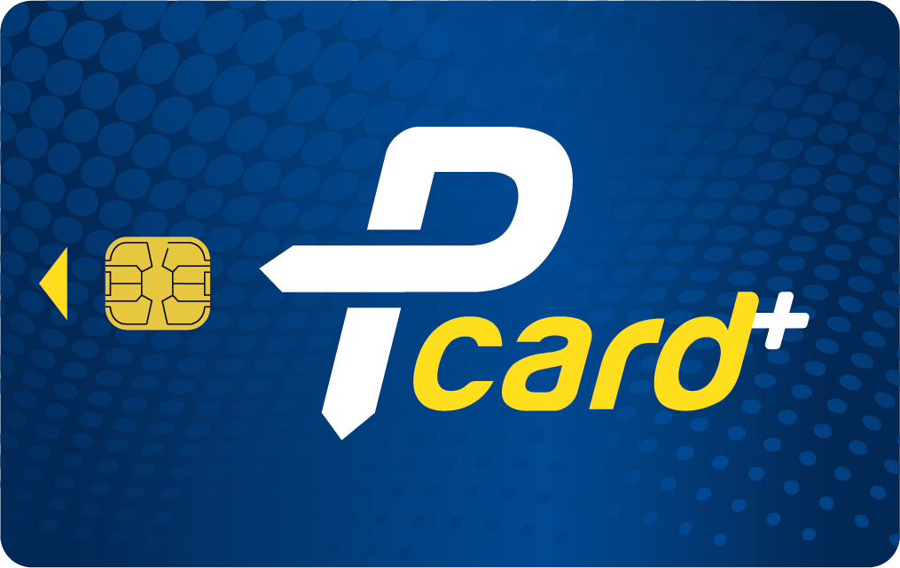 Das Logo von der P-Card / Servipark Kundenkarte