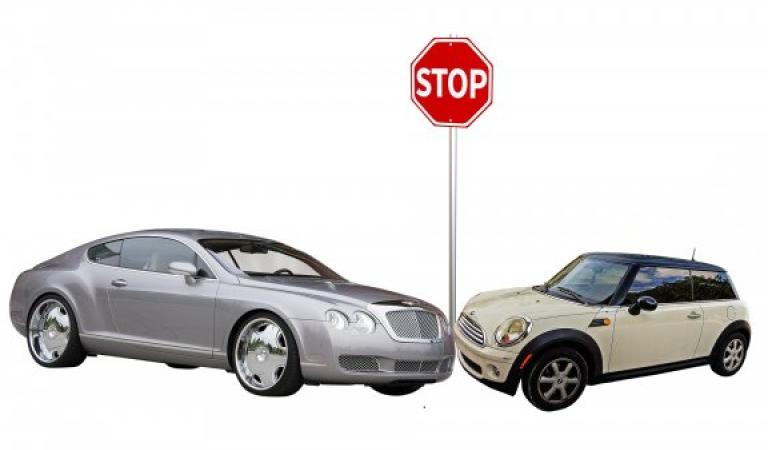 Collision between two cars