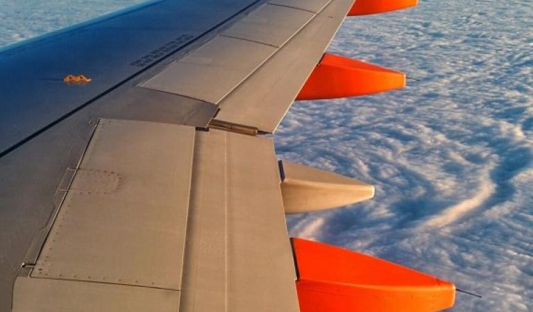 View of the clouds from the aeroplane