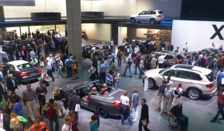 People at the IAA trade fair in Frankfurt 2019