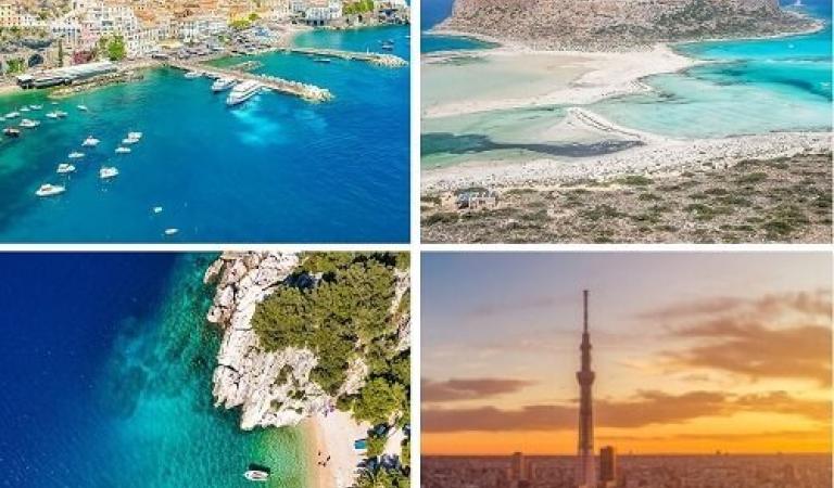 Obrázková koláž nejkrásnějších pláží